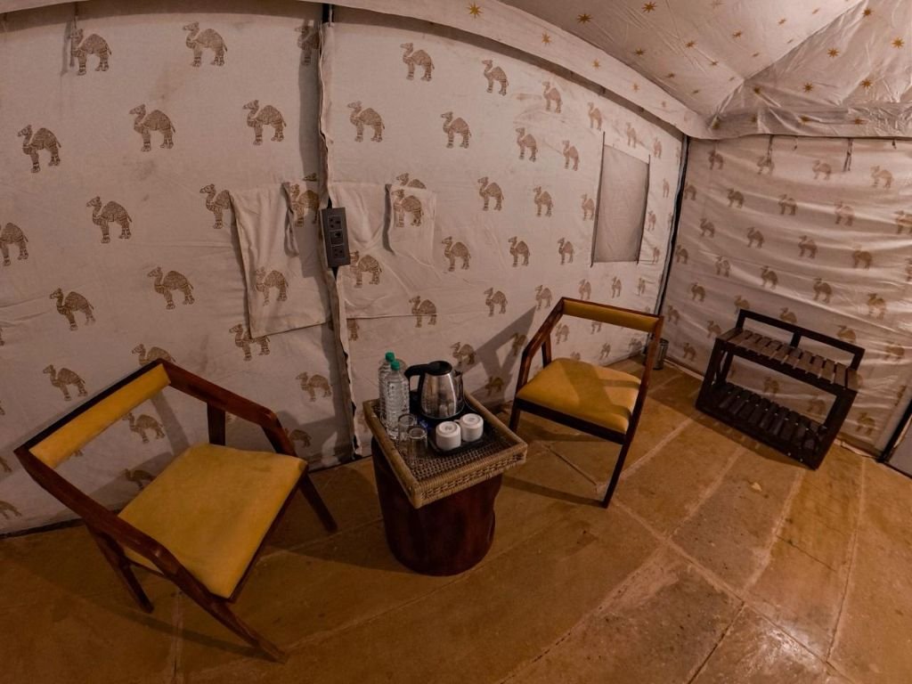 Camel safari and desert seating experience